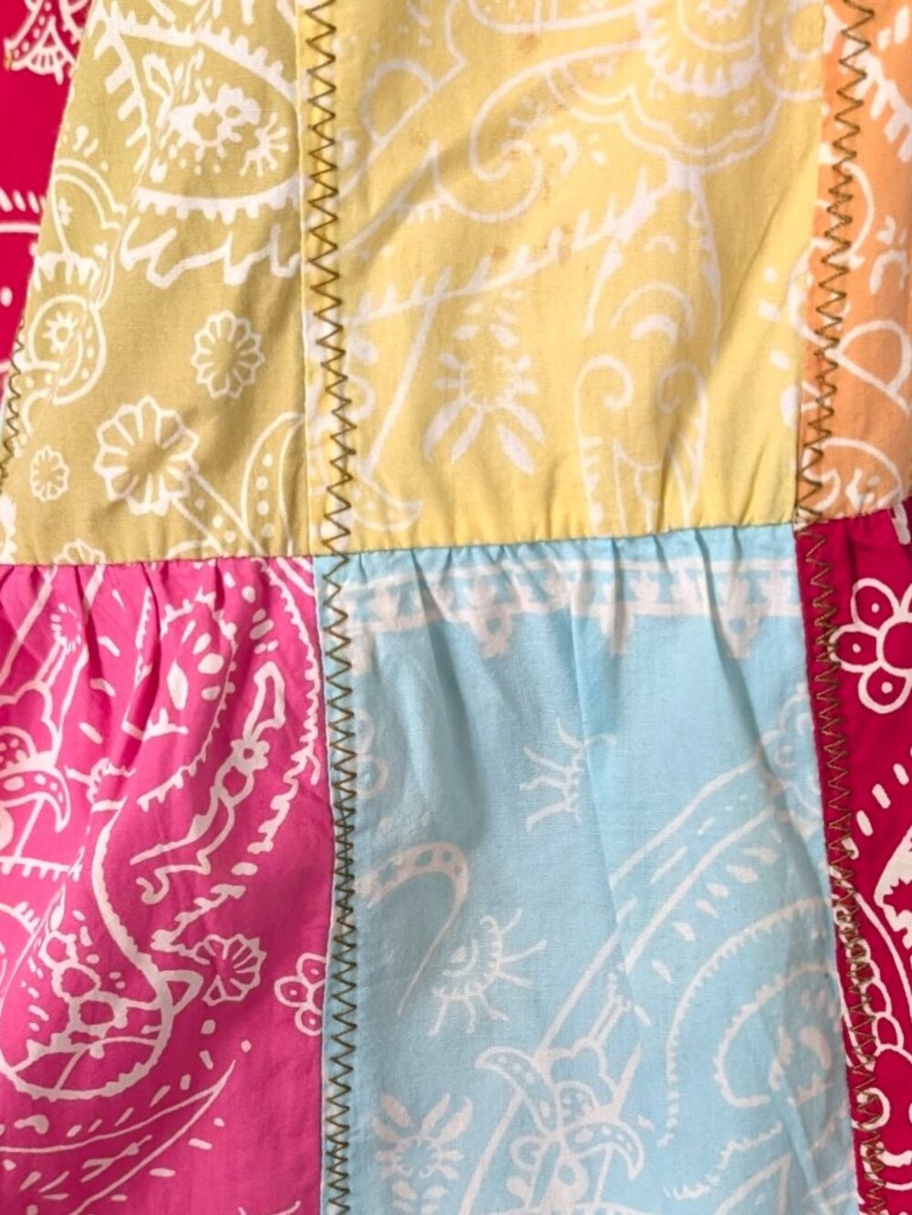 Oilily VTG 90s multicolor floral paisley patchwork fairy boho cottage skirt 36 S - Picture 7 of 11